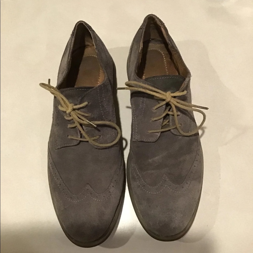 Grey Suede Calvin Klein Oxford Shoes